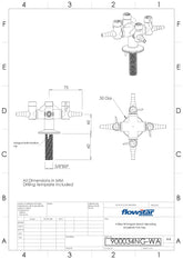 Four Way Bench Mounted Drop Lever Gas Tap - 900034