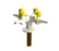 Four Way Bench Mounted Drop Lever Gas Tap - 900034