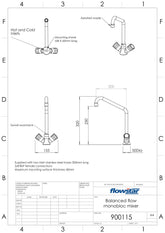 Monobloc Mixer Tap With Aerator Nozzle - 900115