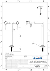 Two Way Pillar Bib Tap With Fixed Nozzle - 900124