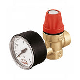 Altecnic / Caleffi 313 Series Pressure Relief Valve With Gauge 1/2" x 1/2" F x F 3 Bar - 313430