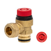 Altecnic / Caleffi Pressure Relief Valve with Circlip Connection 6 Bar - F0000412